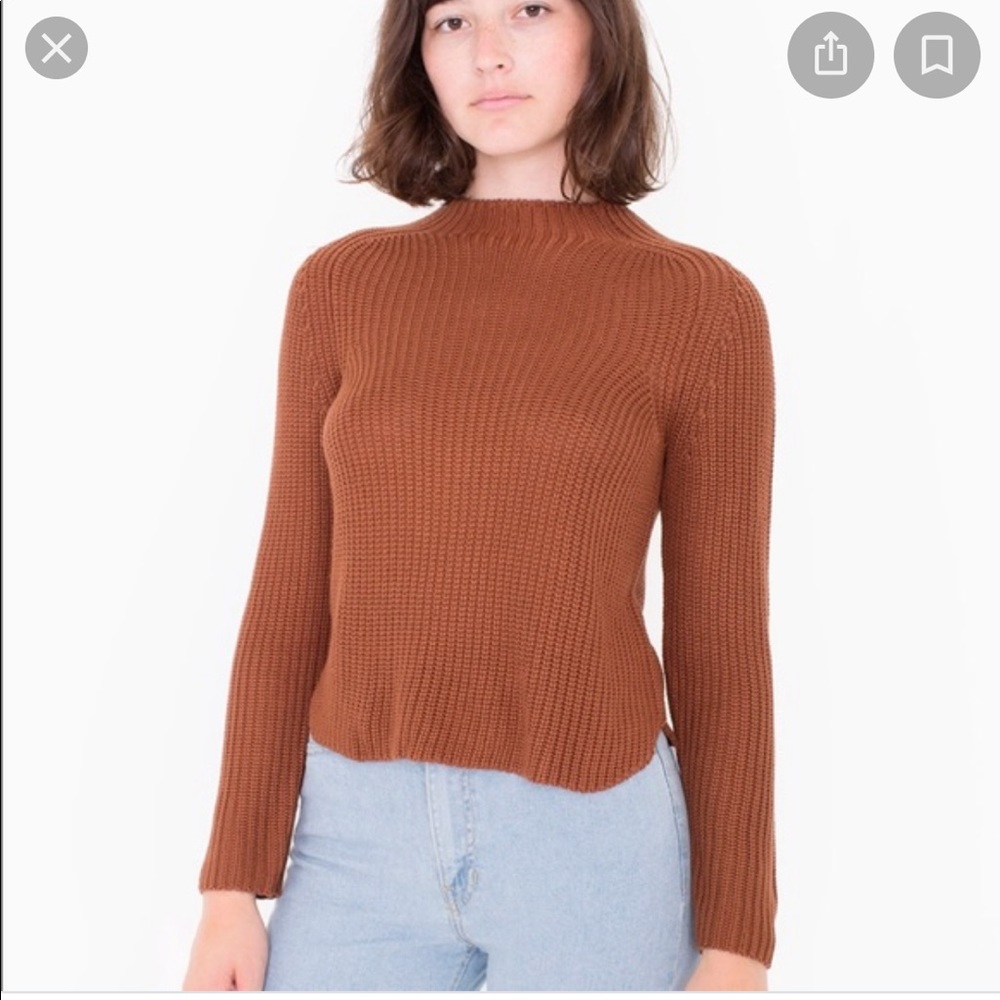 American Apparel Aslan Sweater in Rust